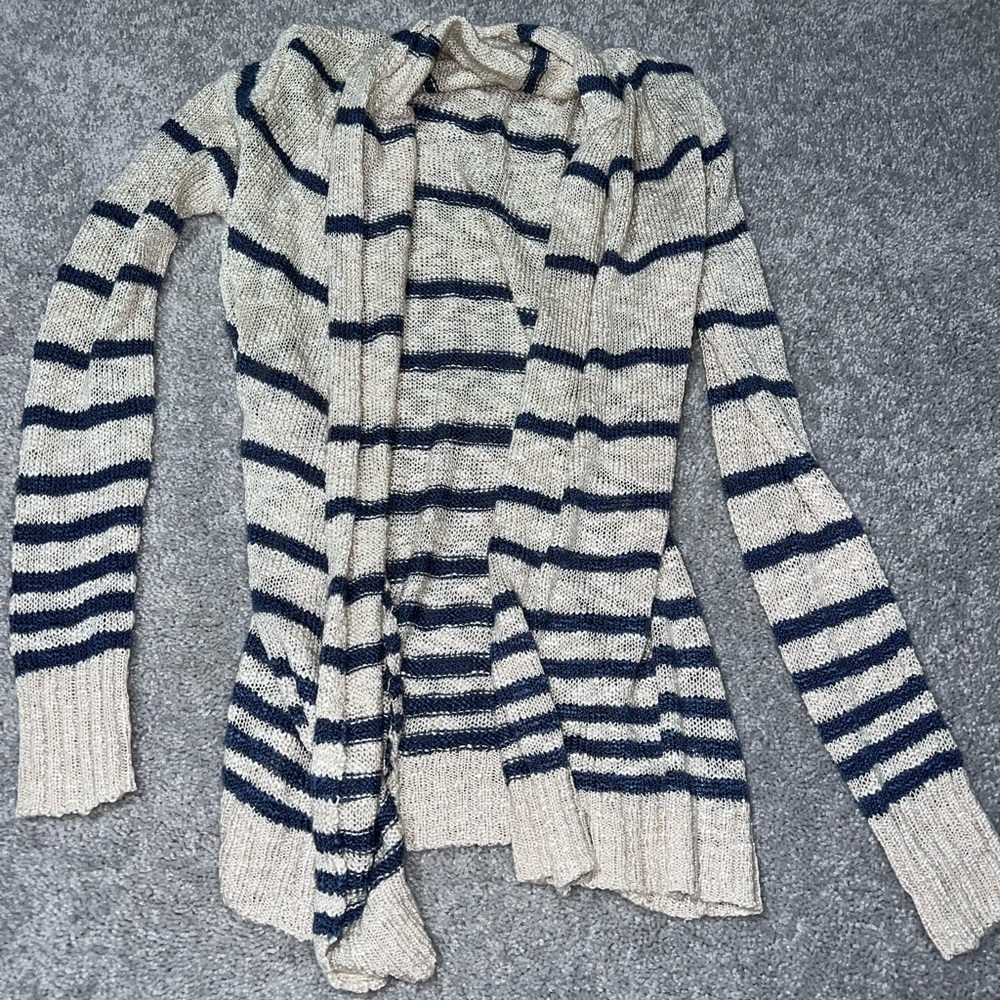 Pink Rose Navy Blue Cardigan